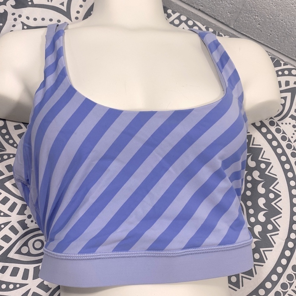 Lululemon striped lavender sports bra​​​​​​​​​